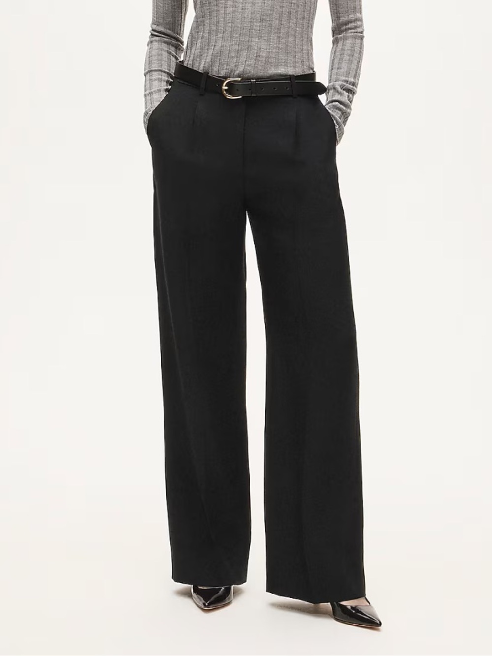 J crew petite Essential wide-leg pant in luster canvas